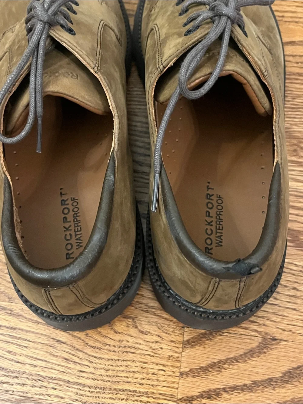 Rockport Waterproof Men's Brown Suede Shoes, Size 15 Style ME4119